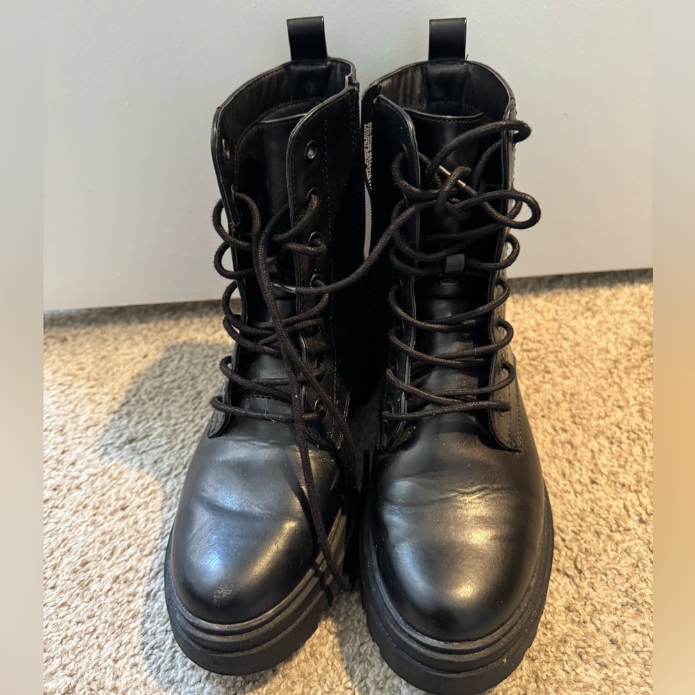 a new day Black Combat & Moto Boots